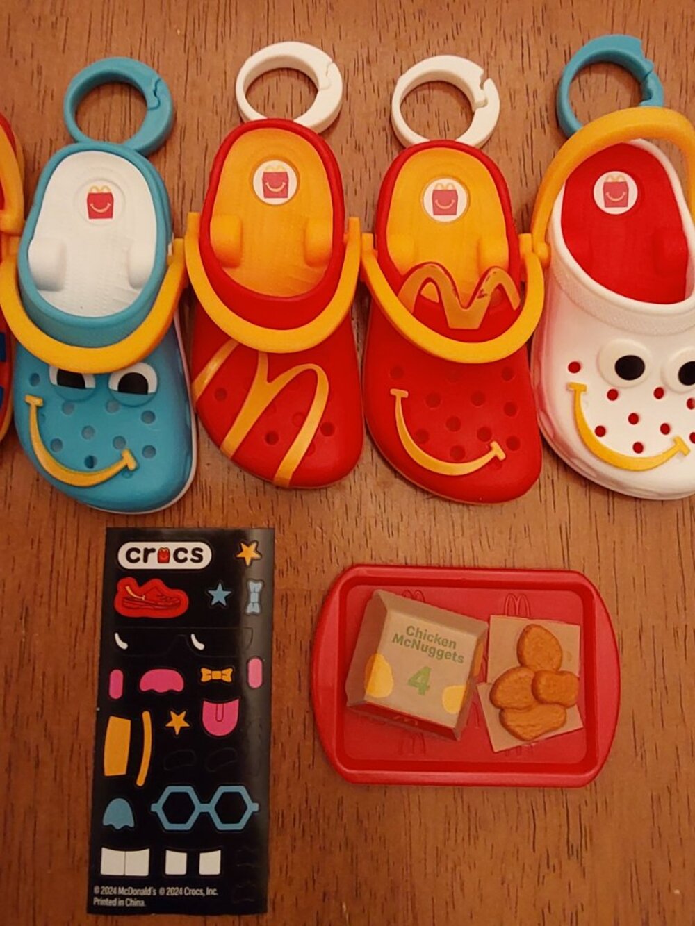CROC'S SHOE TOYS MC DONALD'S NEW ALL AS PICTURED